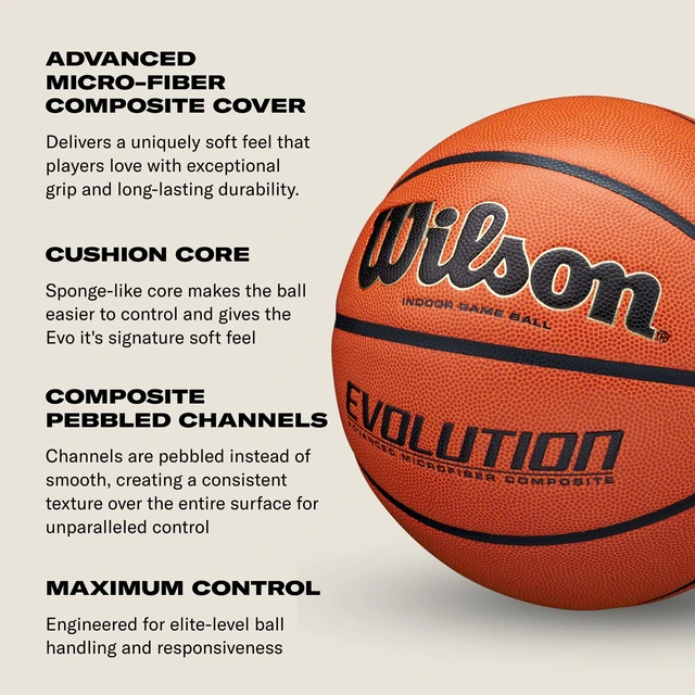 Alt view image 5 of 7 - Evolution Indoor Game Basketball, Intermediate - Size 6