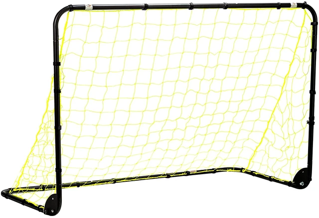 Main image of Black Folding Soccer Goal - 4' x 6' | Backyard, Park + Tournament Practice, All-Weather Net, Includes Ground Stakes, Youth + Adult Training and Games