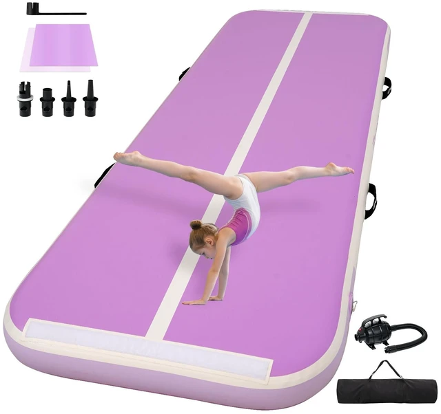 Main image of Tumble Track, Inflatable Tumbling Mat,Tumble Track Mats (Purple,3x1x0.1m) | Gymnastics, and Tumble Track with 4/6/8 Inches Thickness for Home, Training, Cheerleading, Yoga, Water with Pump