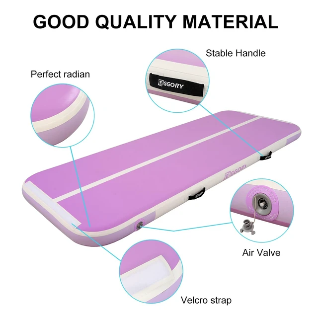 Alt view image 3 of 7 - Tumble Track, Inflatable Tumbling Mat,Tumble Track Mats (Purple,3x1x0.1m) | Gymnastics, and Tumble Track with 4/6/8 Inches Thickness for Home, Training, Cheerleading, Yoga, Water with Pump