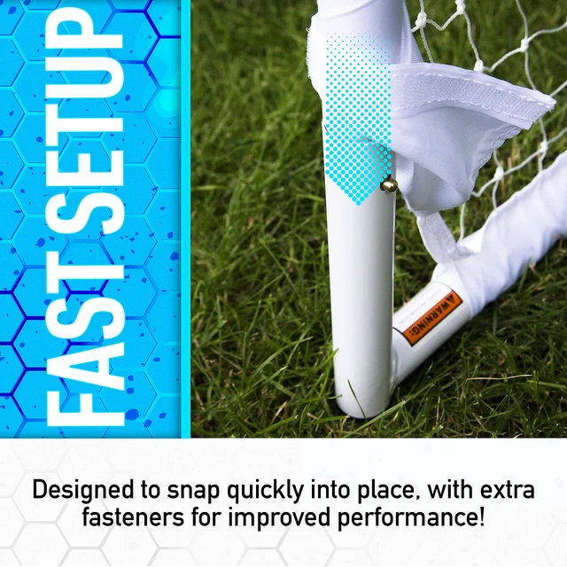 Alt view image 3 of 7 - All-Sport Steel Goal for Soccer + Lacrosse - 50" x 42" | Field Hockey + Street Hockey Play, Ground Stake Anchoring, Backyard to Neighborhood Games, Coach-Approved Durability