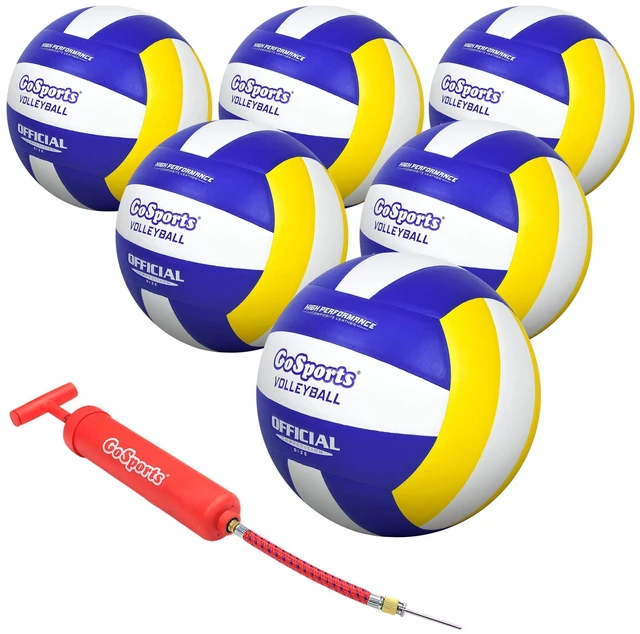 Main image of Indoor Competition Volleyball Size 5, 6 Pack with Pump & Bag | Six durable indoor volleyballs built for coaches, camps, schools, and teams running daily practice or competitive play.