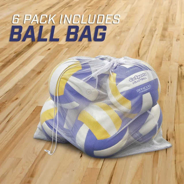 Alt view image 5 of 6 - Indoor Competition Volleyball Size 5, 6 Pack with Pump & Bag | Six durable indoor volleyballs built for coaches, camps, schools, and teams running daily practice or competitive play.