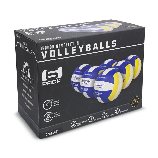 Alt view image 6 of 6 - Indoor Competition Volleyball Size 5, 6 Pack with Pump & Bag | Six durable indoor volleyballs built for coaches, camps, schools, and teams running daily practice or competitive play.