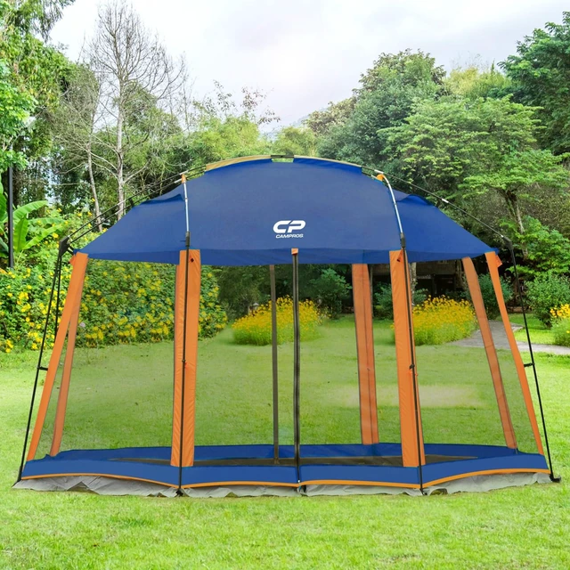 Alt view image 7 of 7 - Screen House Tent 13 x 13 Ft Screened Mesh Net Wall Canopy | Shelter Gazebos for Patios Outdoor Camping Activities