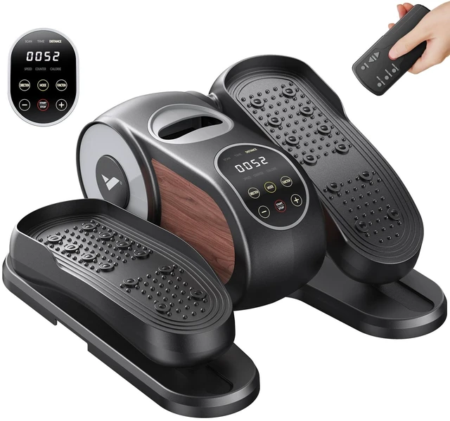 Main image of Under Desk Elliptical, Leg Exerciser While Sitting for Seniors | Quiet Portable Electric Seated Pedal Exerciser Machine with Remote Control & 12-Speeds for Home Office (Black)