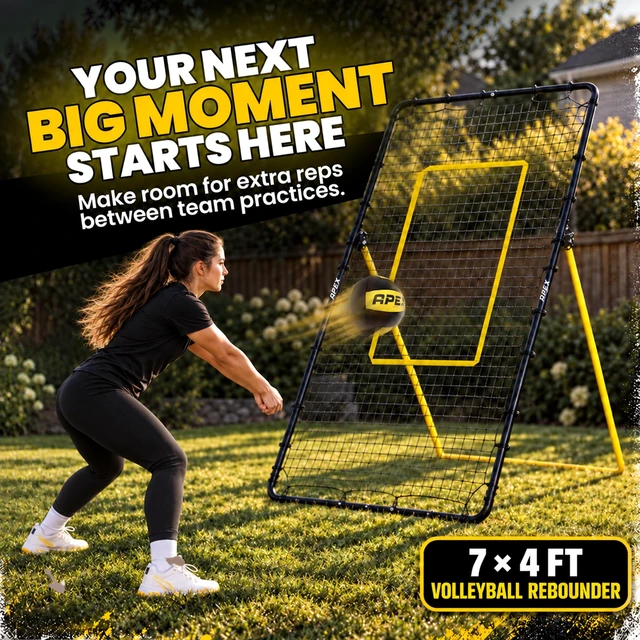 Alt view image 2 of 7 - Volleyball Rebounder, Adjustable Angle 7x4 ft Bounce Back Net | Volleyball Training Equipment with Angle Customization for Practicing Volleying, Bumping, Spiking Durable & Portable