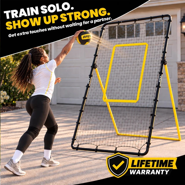 Alt view image 3 of 7 - Volleyball Rebounder, Adjustable Angle 7x4 ft Bounce Back Net | Volleyball Training Equipment with Angle Customization for Practicing Volleying, Bumping, Spiking Durable & Portable