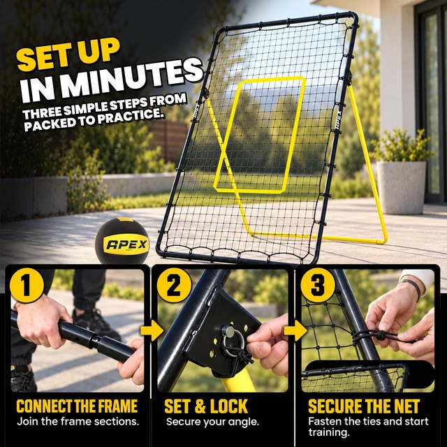 Alt view image 7 of 7 - Volleyball Rebounder, Adjustable Angle 7x4 ft Bounce Back Net | Volleyball Training Equipment with Angle Customization for Practicing Volleying, Bumping, Spiking Durable & Portable