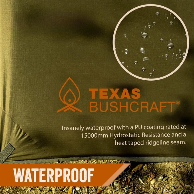 Alt view image 6 of 7 - Emergency Camping Tarp, Waterproof 10x10 Emergency Shelter for Backpacking and Hiking, 70D Ripstop Nylon Survival Tarp with Reflective Aluminized Polymer and Loop Ties with Grommets