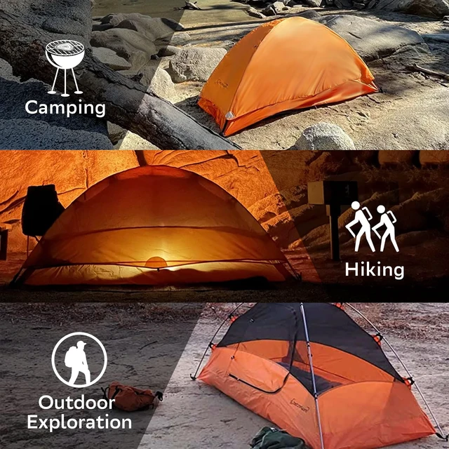 Alt view image 5 of 7 - 3 Person Lightweight Backpacking Tent, Easy Setup Tent | Aluminum Pole, PU 5000, Freestanding, Durable, Waterproof, Ultralight, Compact, 3 Man Camping Tent for Hiking Outdoor