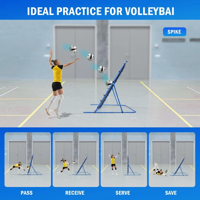 Alt view image 5 of 7 - 6x5FT Soccer Baseball Rebounder Net, Volleyball Softball Rebound Pitch Back | Quick-Switch Angle Soccer Net Training for Control, Passing Practice