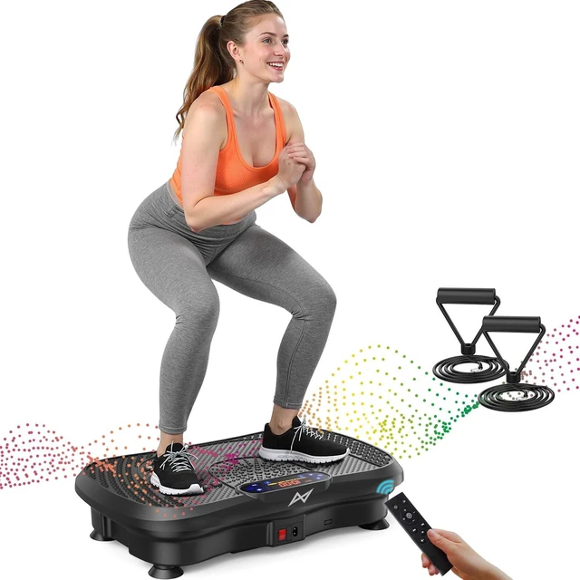Main image of Vibration Plate Exercise Machine Fitness Platform Body Vibrating Board | Powerful 200W Oscillating 120 Level Curved Design Shake Plate for Lymphatic Drainage Recovery Whole Body Toning With Handles