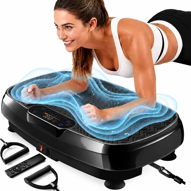 Main image of Vibration Plate Exercise Machine, 3D Whole Body Vibration Platform for Lymphatic Drainage and Muscle Recovery, 450-lb Capacity Fitness Machine with Bluetooth Speaker and LED Display for Home Gym