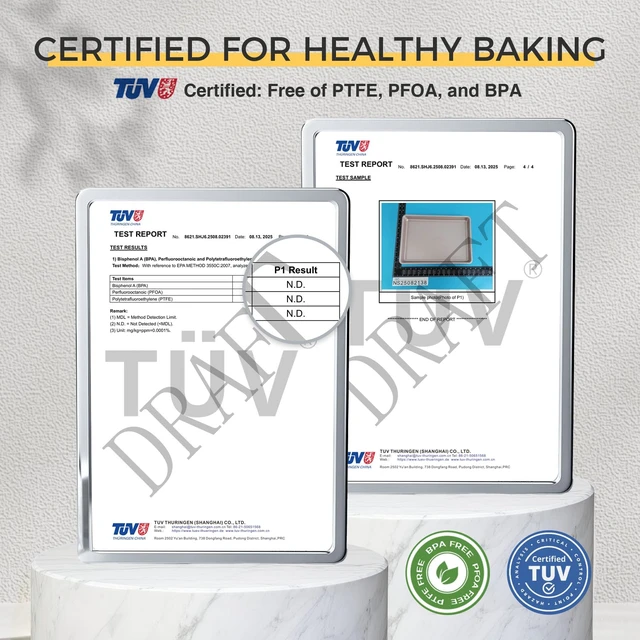 Alt view image 2 of 7 - 9-Piece Baking Pans Set Nonstick, Stackable Non Toxic Bakeware Sets with Diamond Texture, Oven Pan Set for Cooking, Includes Cookie Sheet with Rack, Cake Pan, Roasting Pan, Muffin Tin, Gold