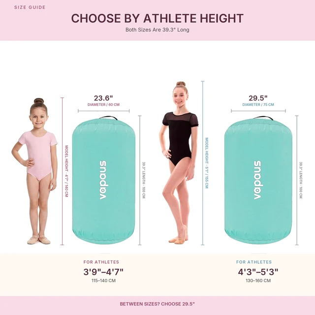 Alt view image 3 of 7 - Gymnastics Barrel Air Roller Tumbling Equipment Back Handspring Trainer Backflip Trainer Inflatable Tumbling Barrel Octagon for Backbend Walkover Cheer Tumble Track Home Gymnastics Equipment