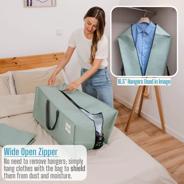 Alt view image 3 of 7 - 10 Pack Heavy Duty Moving Bags with Backpack Straps, Zippers & Handles, Extra Large Packing Bags for College Dorm Essentials, Moving Supplies Alternative to Cardboard Moving Boxes