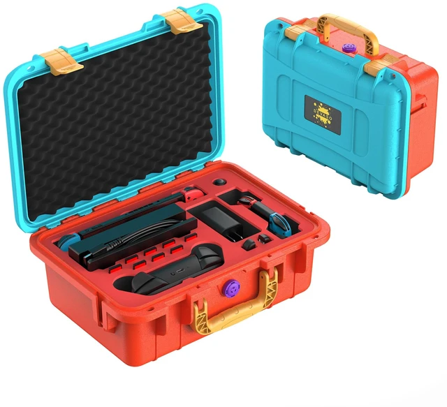 Main image of Carrying Case for Nintendo Switch/Switch OLED, Professional Deluxe Waterproof Travel Bag Soft Lining Hard Case for Nintendo Switch OLED Model (2021) Console Pro Controller & Accessories