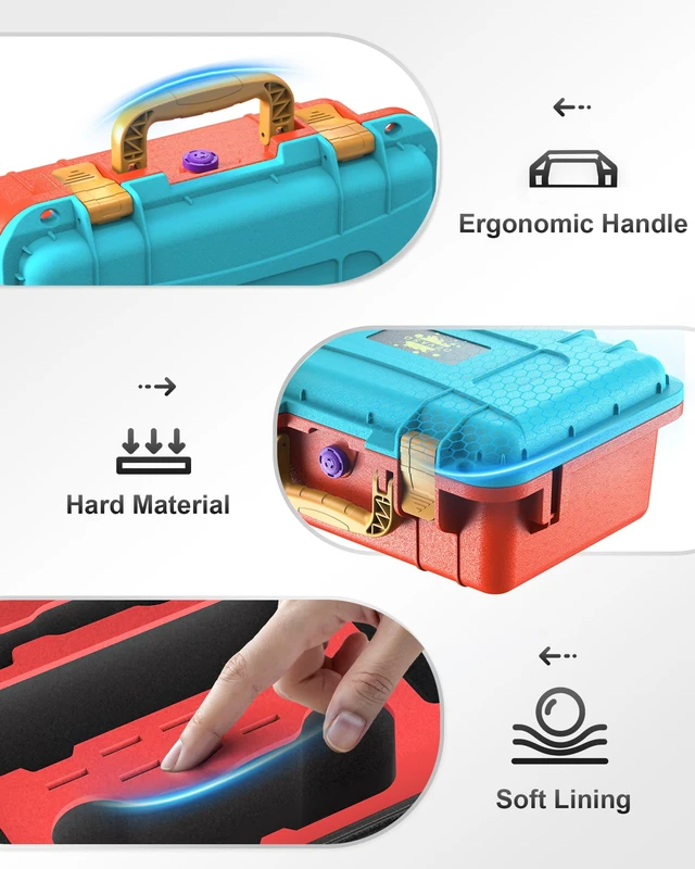 Alt view image 4 of 7 - Carrying Case for Nintendo Switch/Switch OLED, Professional Deluxe Waterproof Travel Bag Soft Lining Hard Case for Nintendo Switch OLED Model (2021) Console Pro Controller & Accessories