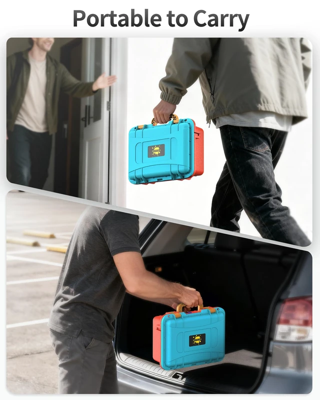 Alt view image 7 of 7 - Carrying Case for Nintendo Switch/Switch OLED, Professional Deluxe Waterproof Travel Bag Soft Lining Hard Case for Nintendo Switch OLED Model (2021) Console Pro Controller & Accessories