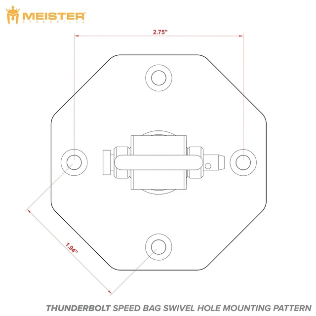 Alt view image 7 of 7 - SpeedKills Thunderbolt Triple-Bearing Speed Bag Swivel