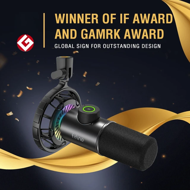 Alt view image 2 of 7 - K658 USB Gaming Dynamic Microphone with Quick Mute for PC Streaming | Gain Control, Headphone Jack, Cardioid Pickup, RGB Control, Shock Mount, for PS5 Streaming Podcast Twitch YouTube Discord
