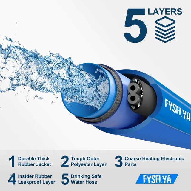 Alt view image 2 of 7 - 15FT Anti-Freeze Heated Drinking Hose RV Farm Winter Supply Line | Heated Garden Water Hose, Low Temperature Resistant to -40°F, RV Accessories for Camping, Outdoor, Livestock & Agriculture