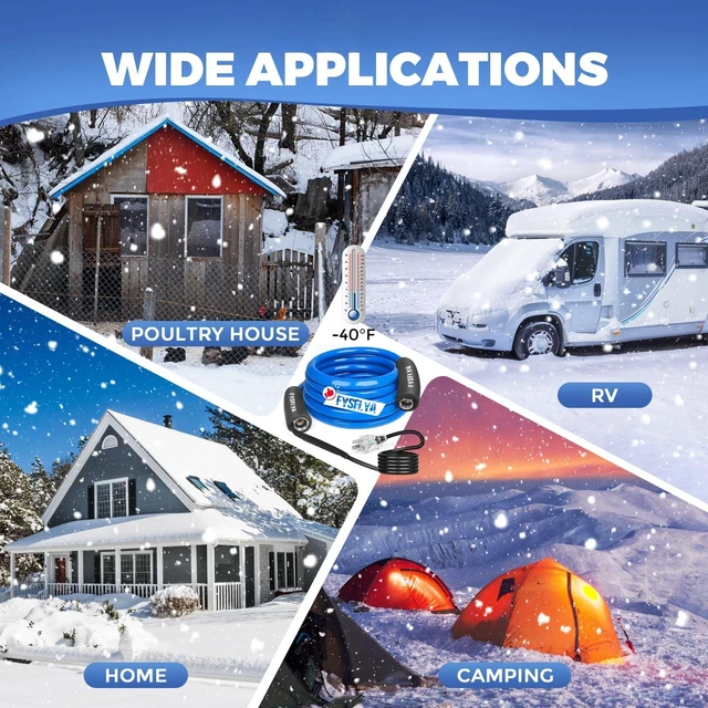 Alt view image 6 of 7 - 15FT Anti-Freeze Heated Drinking Hose RV Farm Winter Supply Line | Heated Garden Water Hose, Low Temperature Resistant to -40°F, RV Accessories for Camping, Outdoor, Livestock & Agriculture