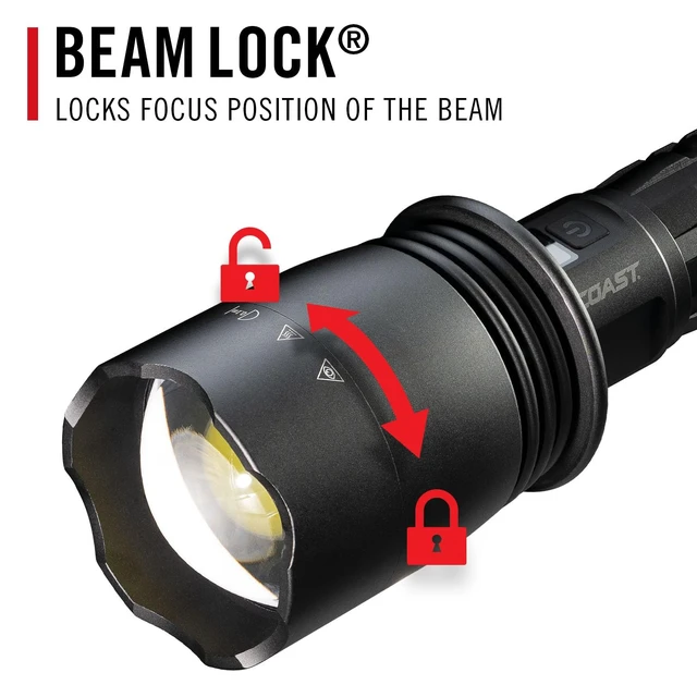 Alt view image 6 of 7 - XP80R 15000 Lumen Rechargeable LED Flashlight with POWERiQ Real-TIME Display, 5 Light Modes, Ultra View Flood Beam, Push/Pull Focus, 12.2" Long, 2.18 lbs.