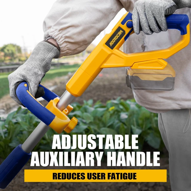 Alt view image 5 of 7 - Cordless Tiller Cultivator Compatible with Dewalt 20V Battery(Tool Only), 360RPM Battery Powered Garden Cultivator, 9In Tilling Width & 7In Depth Tiller for Gardening