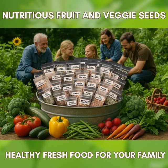 Alt view image 3 of 5 - Garden Seeds Vegetable Variety Pack for Planting - Grow 125 Varieties of Heirloom Non GMO Quick Sprouting Veggies - Premium Seed Vault by Victory Gardens
