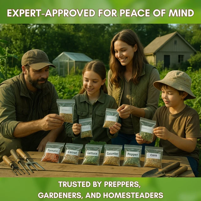 Alt view image 4 of 5 - Garden Seeds Vegetable Variety Pack for Planting - Grow 125 Varieties of Heirloom Non GMO Quick Sprouting Veggies - Premium Seed Vault by Victory Gardens