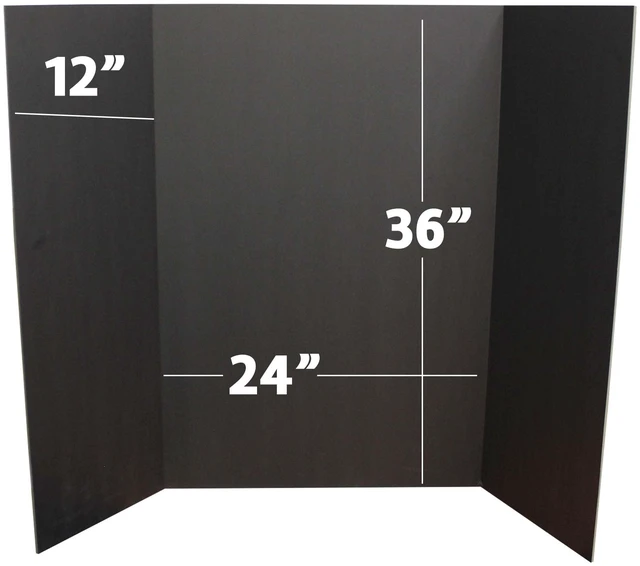Alt view image 3 of 4 - 36"x48" Total Black Trifold Foam Project Boards - 10 Pack | Durable 3/16" thick foam boards that stand securely; ideal for school displays, event signage, and professional presentations