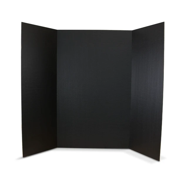 Alt view image 2 of 5 - 36 x 48 Project Boards for Presentations, Science Fair, School Projects, Event Displays and Trifold Picture Board, Proudly Made in USA - Black - 24 Pack