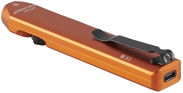 Alt view image 2 of 6 - 88820 Wedge 1,000-Lumen Flat Flashlight, Orange | 300 lumens; 1,200 candela peak beam; runs up to 3.00 hours; USB rechargeable capable; IPX7 anodized aluminum construction