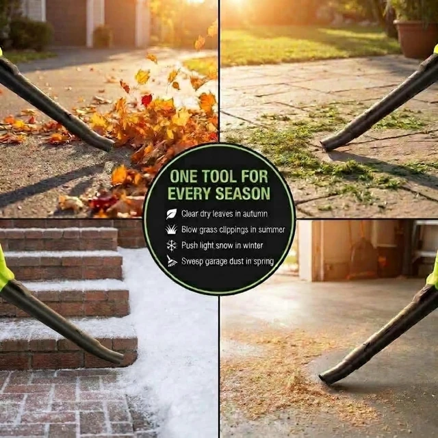 Alt view image 5 of 7 - Mueller UltraStorm Cordless Leaf Blower | 2 Batteries Included for 2x Runtime, 140 MPH 20V Brushless Motor, 3.3 lb Lightweight, 2-Speed Variable, 1-Hour Fast Charge