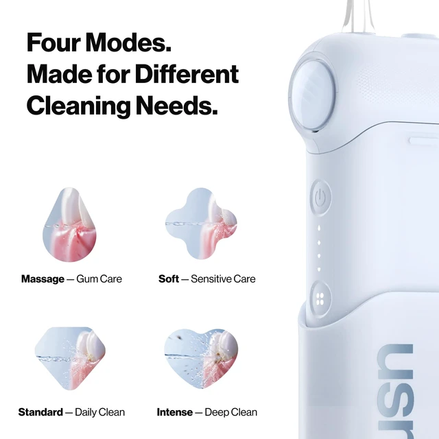 Alt view image 6 of 7 - C10 Portable Water Flosser for Travel, 95-Day Battery, IPX7, Blue | 180ml Tank, 4 Modes, 360° Nozzle, Cordless Oral Irrigator for Braces, Implants & Sensitive Teeth, Teeth Cleaner