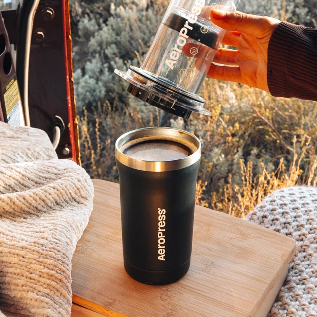 Alt view image 6 of 6 - Go Plus Portable Coffee Maker Kit, Black | Small, Travel, Camping & Office, All-in-One French Press, Pour-Over & Espresso Style Manual Brewer