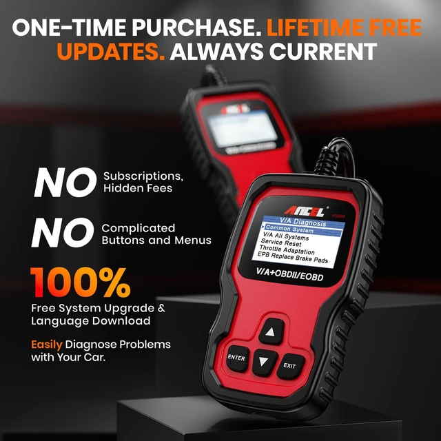 Alt view image 4 of 7 - VD500 OBD2 Scanner Diagnostic Tool for Volkswagen VW Audi Skoda Seat Diagnosis Check Engine Light EPB ABS SRS Code Reader Oil Throttle Position Adaption Brake Pad Reset