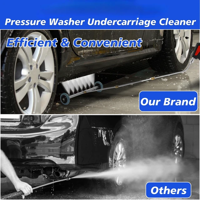 Alt view image 4 of 7 - Pressure Washer Undercarriage Cleaner, 24 Inch, 4000 PSI | Undercarriage Car Washer, Under Car Pressure Washer Attachment with 3 Pcs Extension Wand