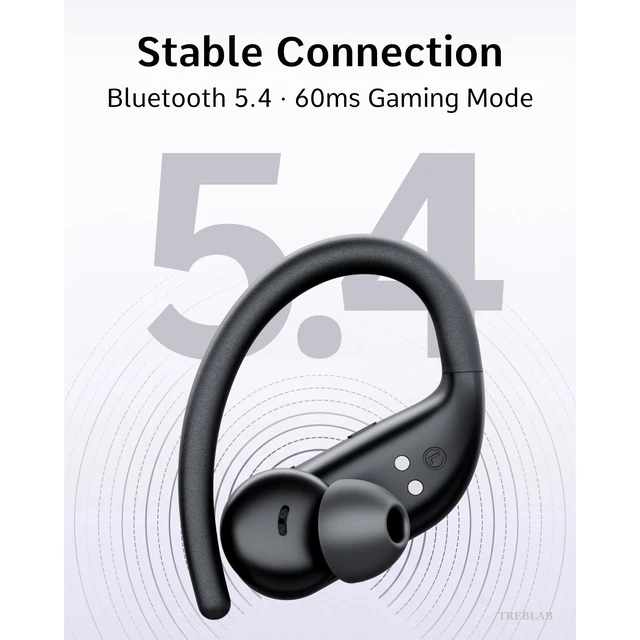 Alt view image 2 of 7 - X3-Pro Earbuds Wireless Bluetooth, Earhook IPX5 11H Powerbank | Bluetooth Running Headphones, gaming mode 60ms, wireless charging case, secure earhook, ENC mics, BT 5.4, 9g ultra-light