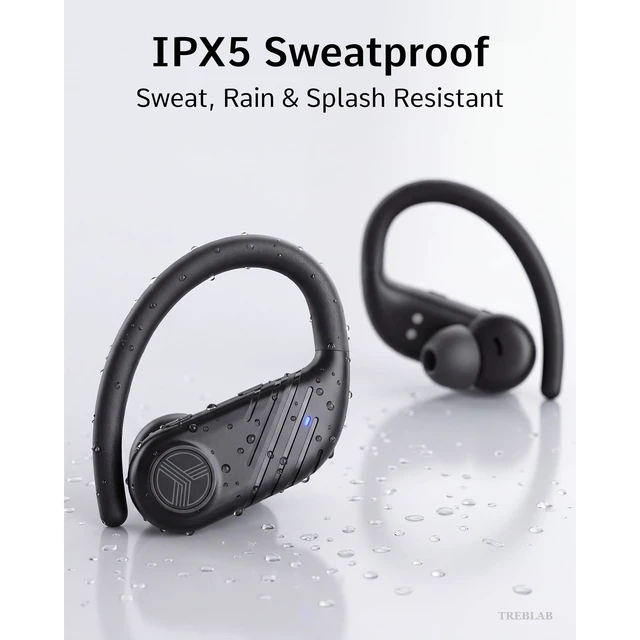 Alt view image 7 of 7 - X3-Pro Earbuds Wireless Bluetooth, Earhook IPX5 11H Powerbank | Bluetooth Running Headphones, gaming mode 60ms, wireless charging case, secure earhook, ENC mics, BT 5.4, 9g ultra-light