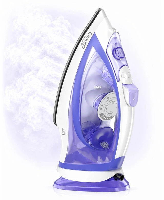 Main image of 2-in-1 Cordless and Corded Steam Iron for Clothes, 1550W, Lavender | Rapid heating, auto shut-off, self-clean, anti-calc, 3 temperature settings, large water tank, for home ironing