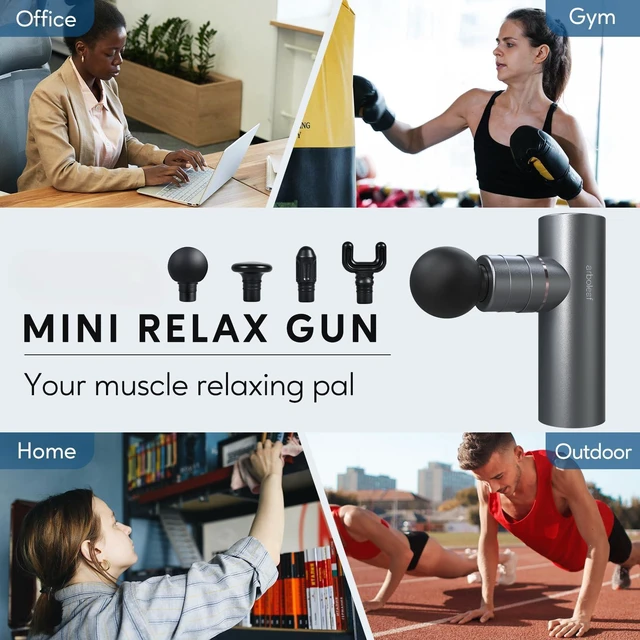 Alt view image 6 of 6 - Mini Massage Gun Deep Tissue, Portable Percussion Muscle Massager | Compact Full-Metal Design with Quiet Brushless Motor and Carrying Case for Easy Storage, Gym Use, and Travel