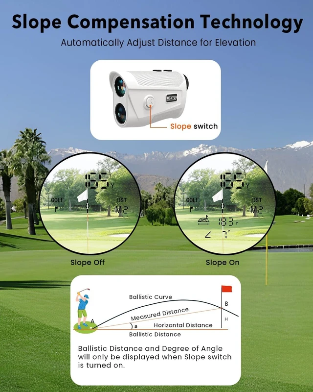 Alt view image 4 of 7 - Golf Rangefinder with Slope 1500 Yards | Laser Range Finder with Magnetic Mount, Flag Lock Vibration & 7X Magnification