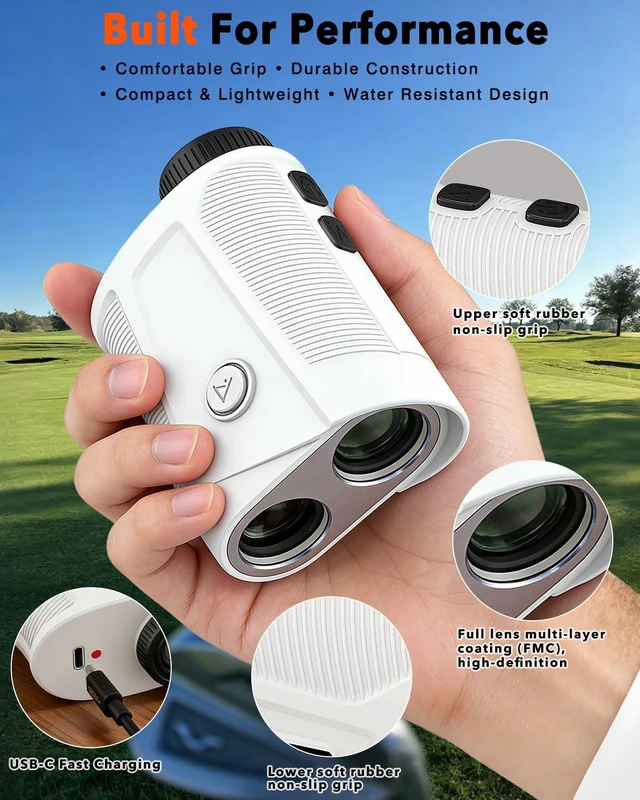 Alt view image 7 of 7 - Golf Rangefinder with Slope 1500 Yards | Laser Range Finder with Magnetic Mount, Flag Lock Vibration & 7X Magnification
