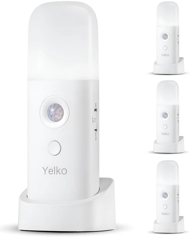 Main image of Rechargeable Motion Sensor Night Light, Battery Operated nightlights, Dimmable Motion Sensor Light Indoor, Cordless Motion Activated Night Lights for Adults, Hallway (Cool White 4Pack)