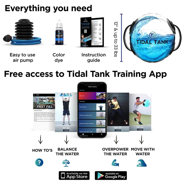 Alt view image 4 of 6 - Sphere Mini - Heavy Bag Aqua Ball, Water Weight - Sandbag Weight Set for Home Gym, Adjustable Sand Bags Weights Workout - Portable Exercise Fitness Equipment - Workout Videos