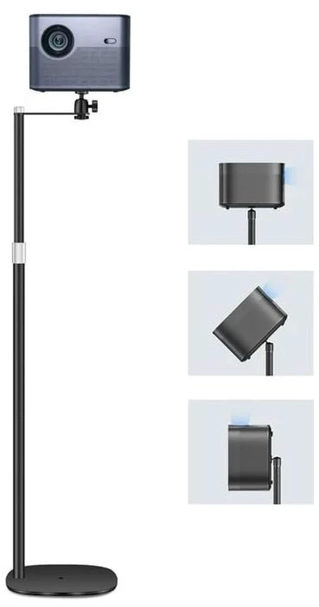 Main image of Projector Mount, Universal Projector Stand Height Adjustable 35" to 50" with 360° Angle Rotation, Space-Saving, Compatible with Projectors Vlog DVR Cameras, for Home Office Outdoor Movie