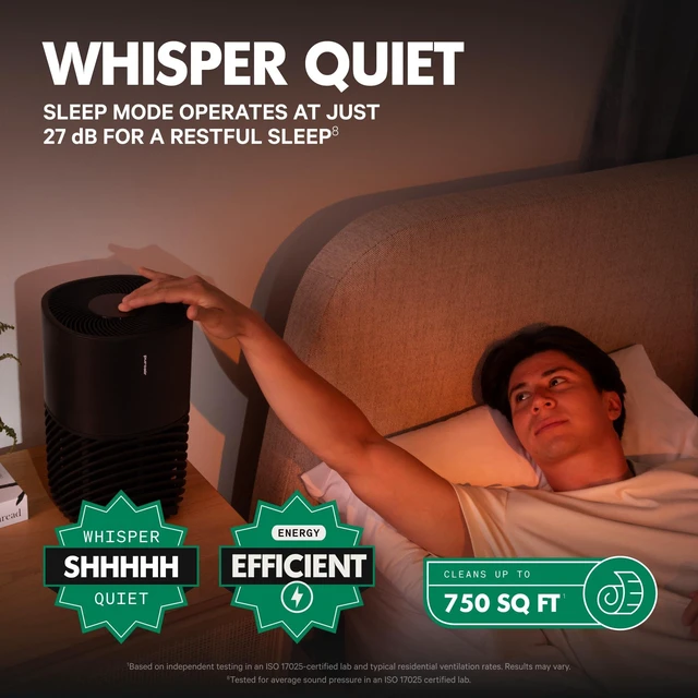 Alt view image 6 of 7 - 130i Smart HEPA Air Purifiers for Bedroom Home Pets Filter 750 Ft² | Small Portable 3-Layer Air Filter with CarbonTech for Smoke, Odor, Allergies is 500X Stronger - Wifi App Control, Sleep Mode